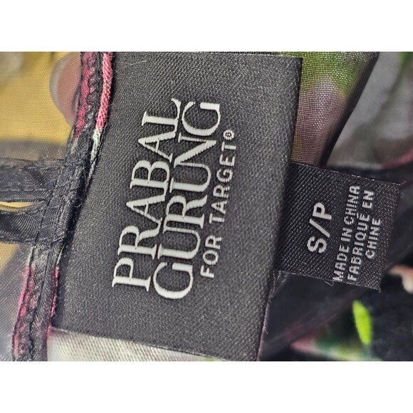 ALK Women's S Prabal Gurung Target Sheer Top Sleeveless Floral Blouse Shirt Tank - Picture 8 of 9